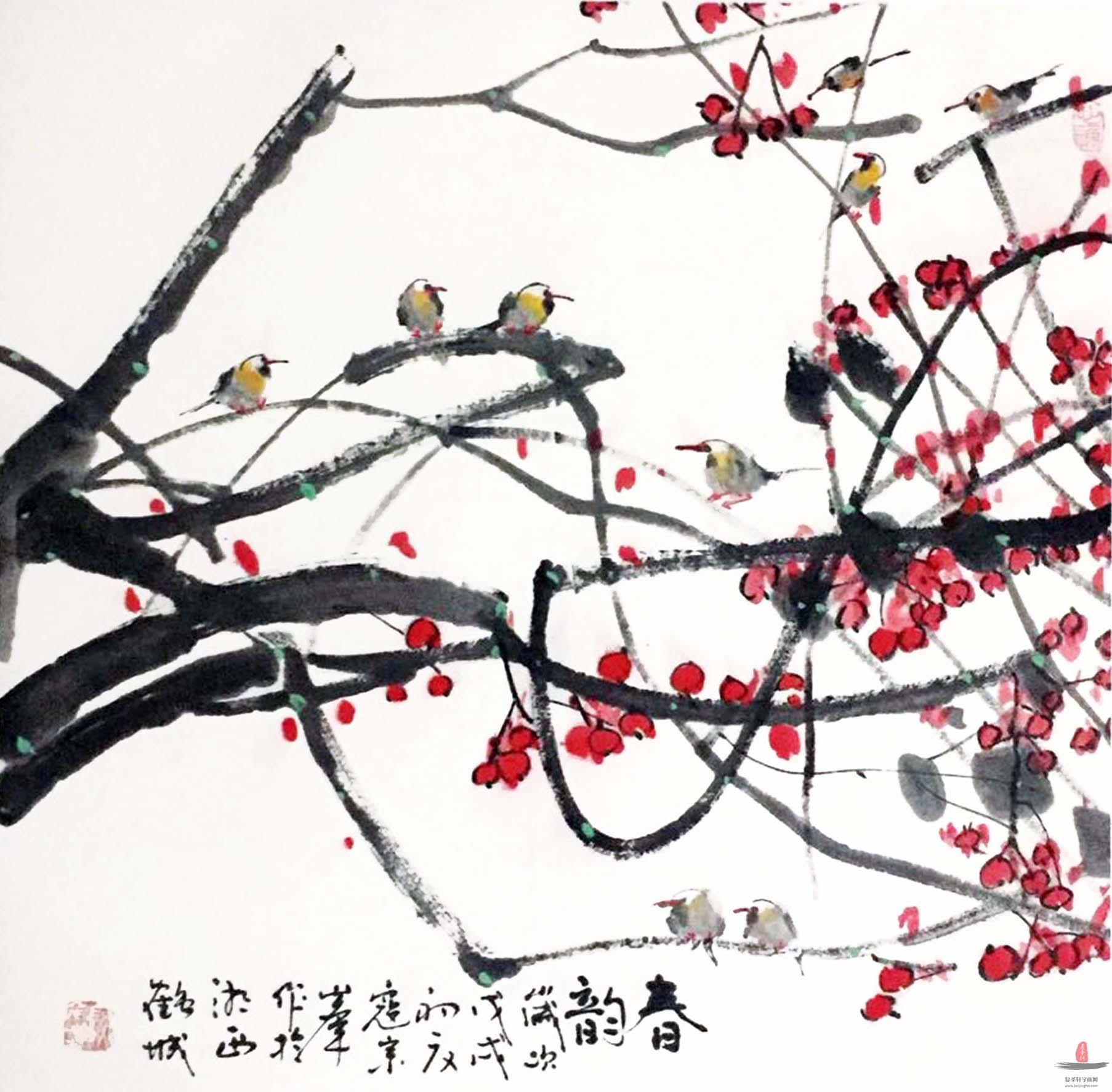 寇宗峰花鸟《春韵》